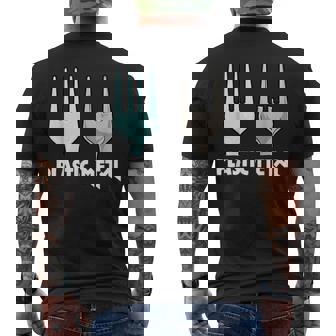 Tenedor De Metal De Plástico Divertido Heavy Metal Música Metalhead Humor Camiseta Hombre Estampado Espalda - Regaloses