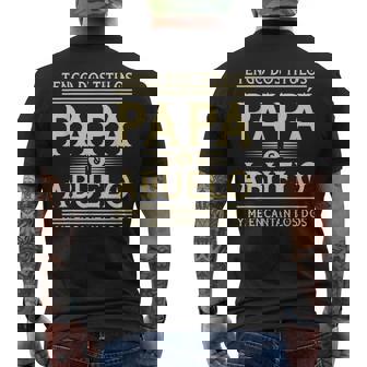 Tengo Dos Titulos Papa & Abuelo Grandfather Father's Day Men's T-shirt Back Print - Monsterry