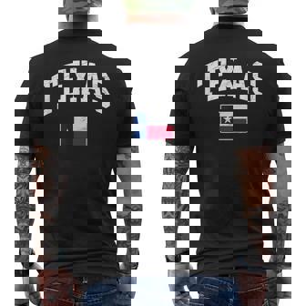 Texas Flag Of Texas Worn Classic メンズTシャツ バックプリント - Kawaiitshirt