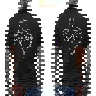 Texas Strong Texas Heart Texas Support Storm 2025 Men's T-shirt Back Print | Mazezy