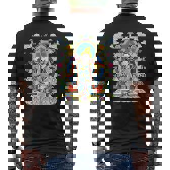Thangka ブッダ ヨガ 曼荼羅 瞑想 仏教 ナマステ メンズTシャツ バックプリント - Kawaiitshirt