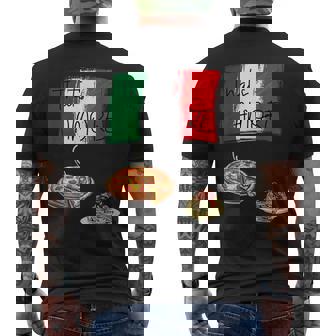 That's Amore ピザ パスタ好き イタリア料理 イタリア国旗 メンズTシャツ バックプリント - Kawaiitshirt