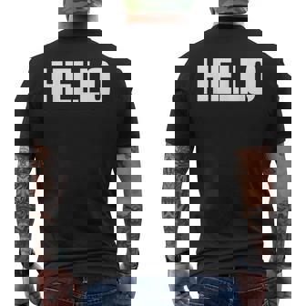 Thatays Hello シャツ こんにちはと言うデザイン メンズTシャツ バックプリント - Kawaiitshirt