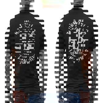 That's What I Do I Fix Stuff And I Know Things Dad Men's T-shirt Back Print - Thegiftio