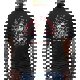 Thick Thighs And Sleep Deprived Skull Gymer On Back Men's T-shirt Back Print - Thegiftio