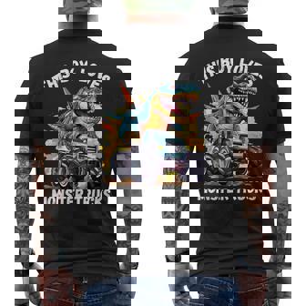 This Boy Loves Monster Trucks 恐竜モンスタートラック メンズTシャツ バックプリント - Kawaiitshirt