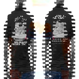 This Is My Pawjama Pomeranian 公式犬用昼寝 メンズTシャツ バックプリント - Kawaiitshirt