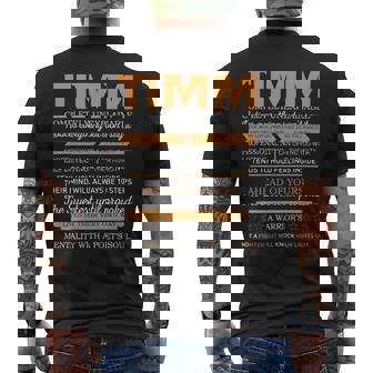 Timm Completely Unexplainable Notices Everything But Won’T Say It Name Men's T-shirt Back Print | Seseable CA