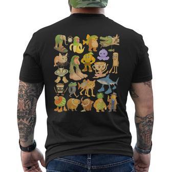 Tipo Italiano Brainrot Meme Di Raccolta Disegnato A Mano Dei Bambini Del Pastello T-shirt da uomo con stampa posteriore - Novitaregali