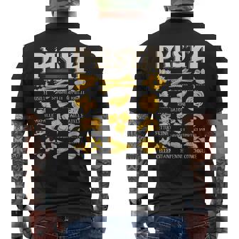 Tipos De Pasta Espaguetis Italianos Para Amantes De La Pasta Camiseta Hombre Estampado Espalda - Regaloses