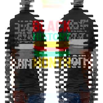 History Month ペイントブラシ ジューンティーンス ブラックヒストリー メンズTシャツ バックプリント - Kawaiitshirt