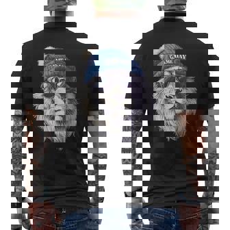 Touchdown American Football Game Day Lion Sunglasses Cool Men's T-shirt Back Print - Thegiftio