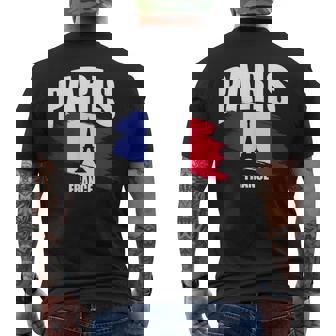 Tour Eiffel Paris France France Drapeaueineacances T-shirt imprimé au dos - Cadeauxyz
