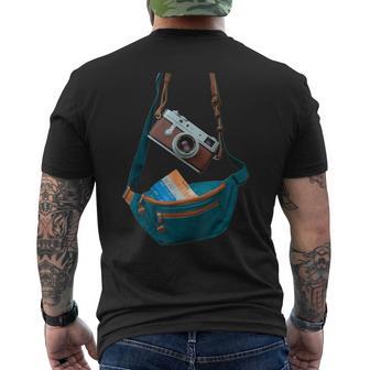 Tourist Spirit Day Camera Passport Fanny-Pack Men's T-shirt Back Print - Thegiftio UK