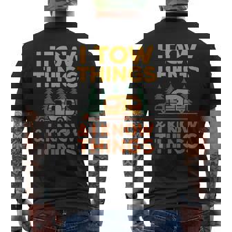I Tow Things And I Know Things Fathers Day Men's T-shirt Back Print - Thegiftio UK