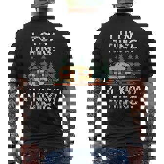 I Tow Things And I Know Things Retro Fathers Day Men's T-shirt Back Print - Monsterry