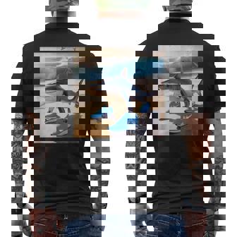 Tralalelo Tralala 面白いサメ イタリアのブレイン ミーム グラフィック メンズTシャツ バックプリント - Kawaiitshirt