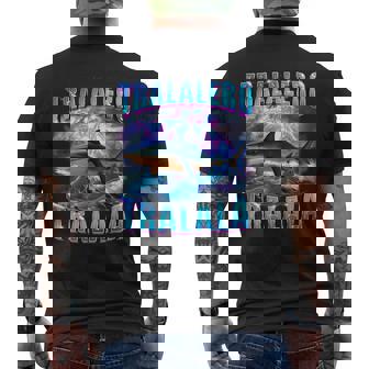 Tralalero Tralala Bootleg Brain Red Meme With Italian Shark S T-Shirt mit Rückendruck - Seseable