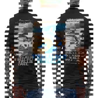 Tralalero Tralala Italian Brainrot Meme Men's T-shirt Back Print - Monsterry