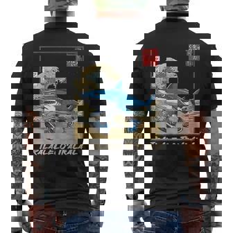 Tralalero Tralala Japanese Meme Shark Italian Brainrot Men's T-shirt Back Print - Monsterry
