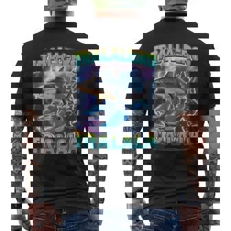 Tralalero Tralala 面白いサメ 靴付き ミーム メンズTシャツ バックプリント - Kawaiitshirt