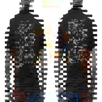 Tralalero トラララ ボンバルディーノ クロコディロ イタリアン ブレイン ミーム メンズTシャツ バックプリント - Kawaiitshirt