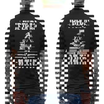 Travaux Public s Chantier Je Peux Pas J'ai Chantier Noir Coupe Classique Manche Courtemall Adulte T-shirt imprimé au dos - Cadeauxyz