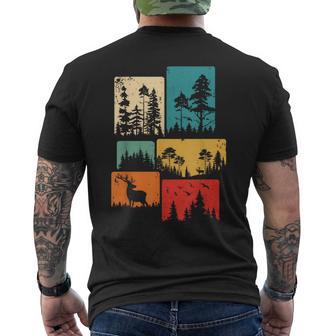 Trees Wildlife Nature Outdoor Vintage Forest Men's T-shirt Back Print - Thegiftio UK