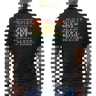 Triathlete Man Myth Legend Entraînement Triathlon Triathlon T-shirt imprimé au dos - Cadeauxyz
