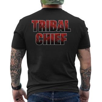 Tribal Chief Roman Wrestling Men's T-shirt Back Print - Monsterry