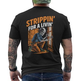Trippin' For A Livin' Skeleton Electrician Lover Men's T-shirt Back Print - Thegiftio UK