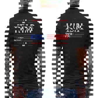 Trump 2028 Flag President Pro Trump 2028 American Flag T-Shirt mit Rückendruck - Seseable