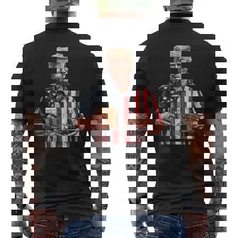 Trump Bbq And Beer 4Th Of July For Men Men's T-shirt Back Print | Mazezy