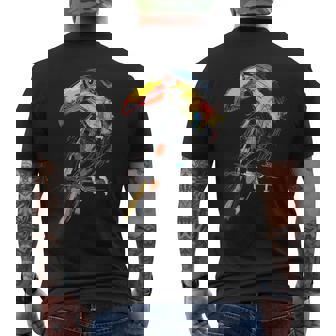 Tucán Dibujo Pájaro Arte Animal Colorido Gráfico Tucán Camiseta Hombre Estampado Espalda - Regaloses