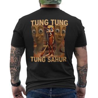 Tung Tungahur Lustige Italienische Brainrot-Meme-Grafik T-Shirt mit Rückendruck - Geschenkecke