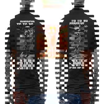 Tung Tung Tungahur-イタリアのブレインロットミーム メンズTシャツ バックプリント - Kawaiitshirt