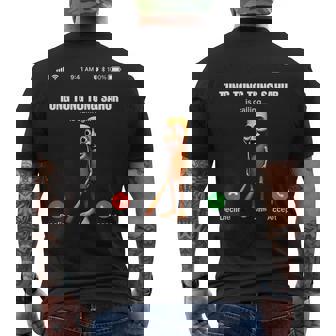 Tung Tung Tungahur-イタリアのブレインロットミーム メンズTシャツ バックプリント - Kawaiitshirt