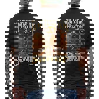 Tung Tungahur 面白いイタリアンブレインロットミームグラフィック メンズTシャツ バックプリント - Kawaiitshirt