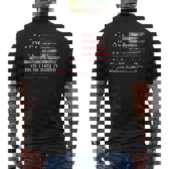 This Is The Turning Point American Freedom Usa Flag Men's T-shirt Back Print - Thegiftio