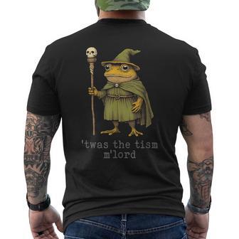 'Twas The 'Tism M'lord Wizard Frog Witch Men's T-shirt Back Print - Thegiftio UK