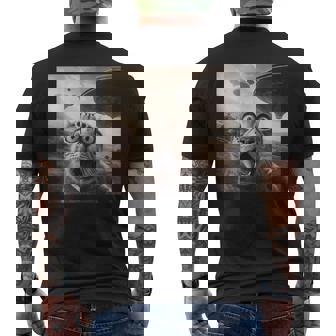 Ufo Extraterrestre Chat Amusantelfie Amoureux Des Chats Effrayésaisseaupatial Ovni T-shirt imprimé au dos - Cadeauxyz