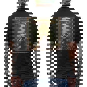 Ufo と面白いナマケモノのセルフィー、面白いナマケモノ メンズTシャツ バックプリント - Kawaiitshirt