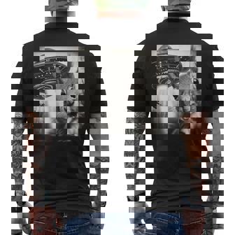 Ufoとリス自撮り面白いリス愛好家 メンズTシャツ バックプリント - Kawaiitshirt