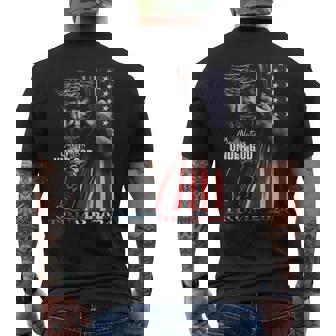 Una Nación Bajo Dios Trump 2024 Dios Bandera Estadounidense Camiseta Hombre Estampado Espalda - Regaloses