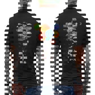 Universo Cielo Estrellado Planetas Espacio Exterior Camiseta Hombre Estampado Espalda - Regaloses