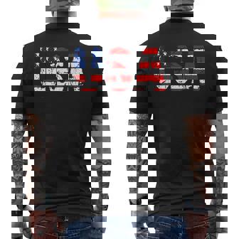 Usa Flag American Flag Us National Patriotic Usa 4Th Of July Men's T-shirt Back Print - Monsterry
