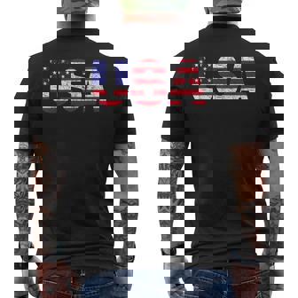 Usa Flag American Flag Us National Patriotic Usa 4Th Of July Men's T-shirt Back Print - Thegiftio UK