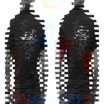 Usa Gun Texa America Texas T-shirt imprimé au dos - Cadeauxyz