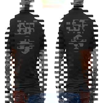 Usaf Estados Unidos Fuerza Aérea Roundel Bajais Gris Camiseta Hombre Estampado Espalda - Regaloses