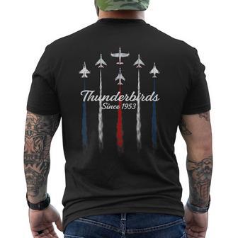 Usaf Thunderbirds F16 57Th Wing Vintage Airshow Men's T-shirt Back Print - Thegiftio UK